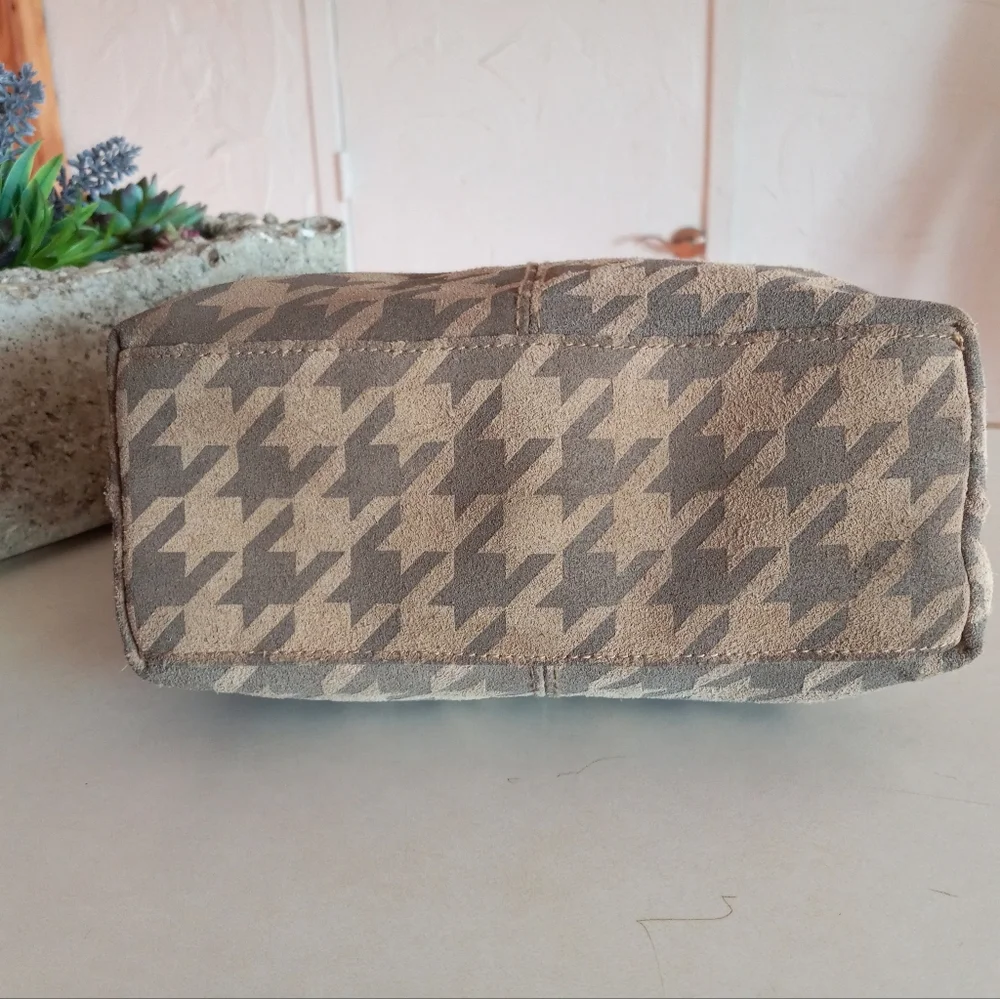 Fossil, Houndstooth, Kiss-lock Frame Satchel